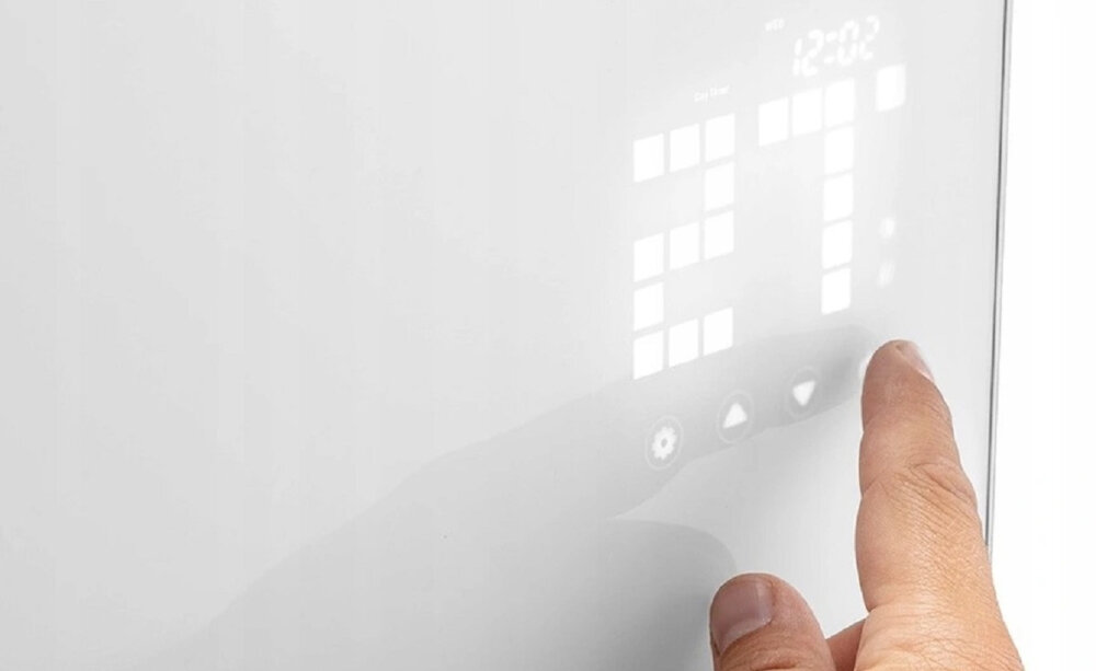 Grzejnik konwektorowy NEO 90-092 dotykowy ekran LED komfortowe uzytkowanie do 15 metrow kwadratowych uzytkowanie prosta obsluga