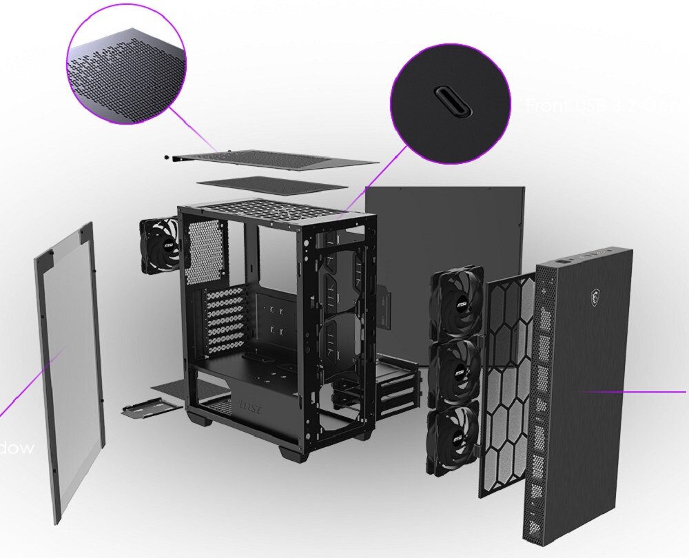 Obudowa MSI Mpg Sekira 100P - obudowa msi nowej generacji