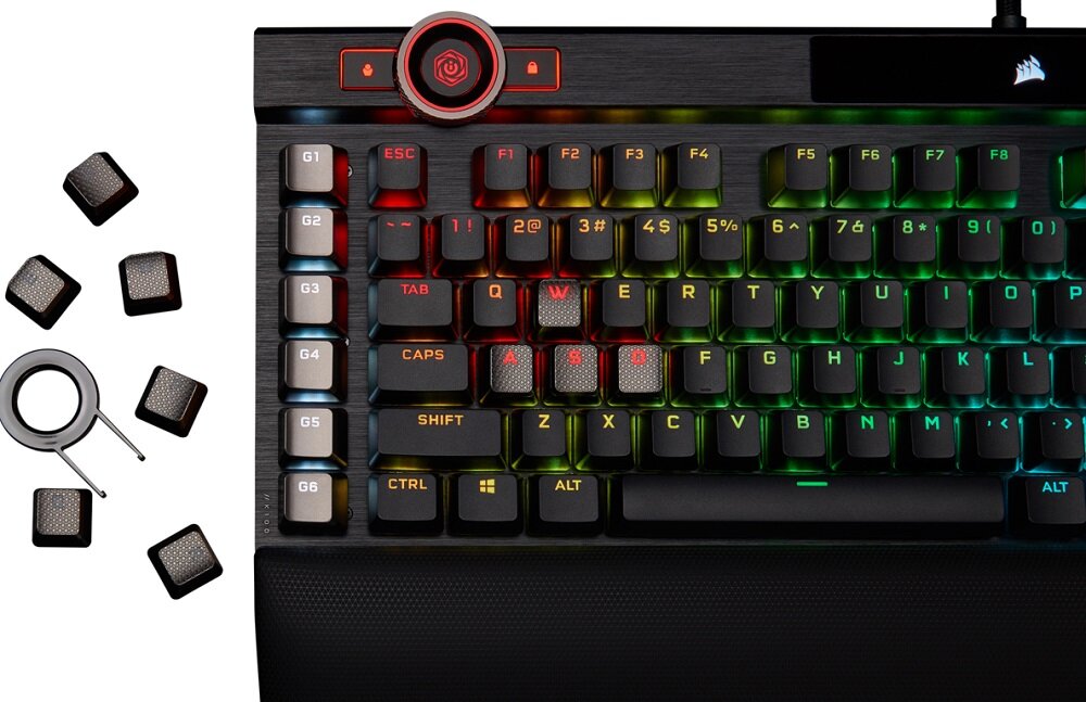 Klawiatura Corsair K100 RGB - zaawansowana technologia Corsair Axon Hyper-Processing wysoka częstotliwość raportowania
