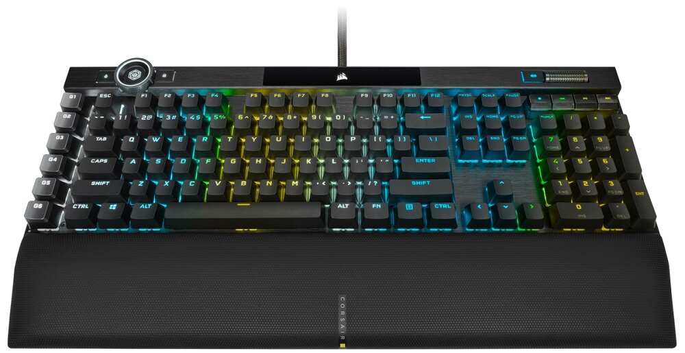Klawiatura Corsair K100 RGB - podpórka na nadgrastki komfort gry
