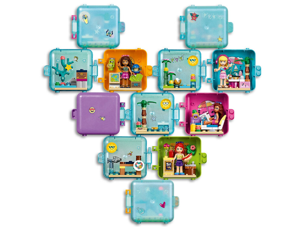 LEGO Friends Letnia kostka do zabawy Stephanie 41411 przenośna kostka Stephanie przywołuje klimat lata 47 elementy 8 cm szerokości 6 cm wysokości nie wymaga baterii do działania