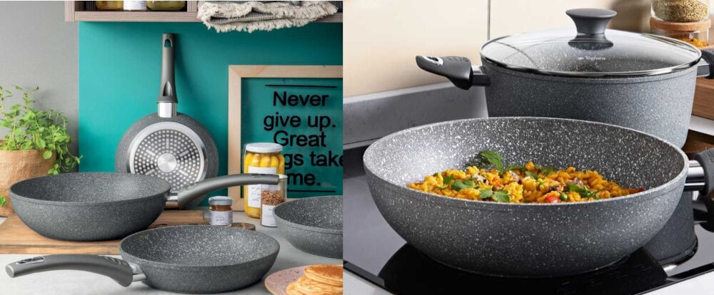 Patelnia TOGNANA Pure Roq kute aluminium wykonanie materiał