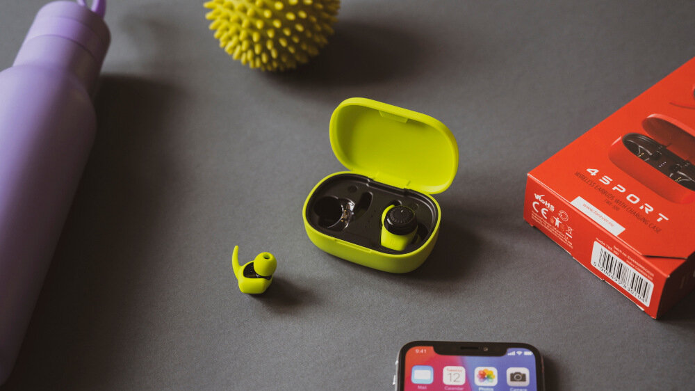 Słuchawki dokanałowe FOREVER 4Sport TWE-300  - bateria