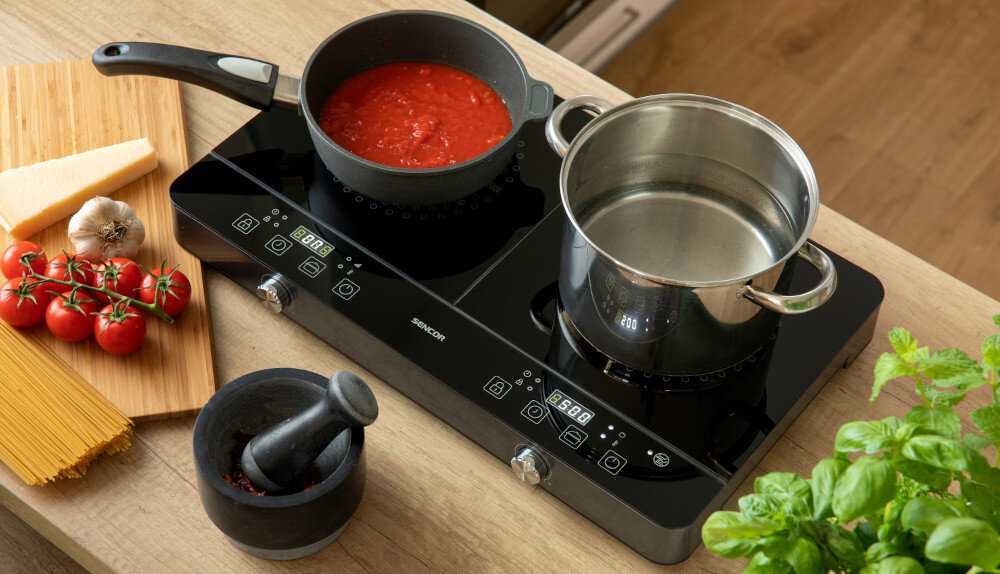KUCHENKA INDUKCYJNA SENCOR SCP 4001BK oszczędność energii indukcja płyty grzejne