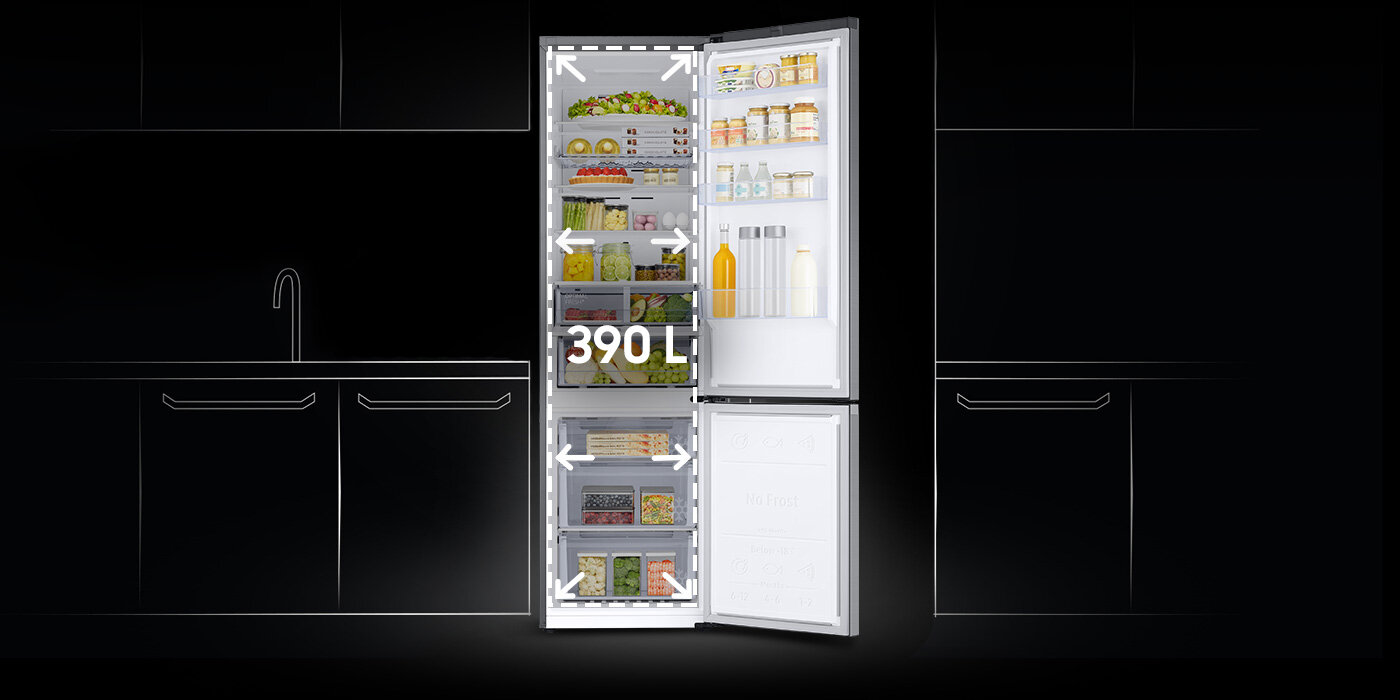 A SpaceMax™ technológiával felszerelt hűtőszekrény több hasznos helyet jelent