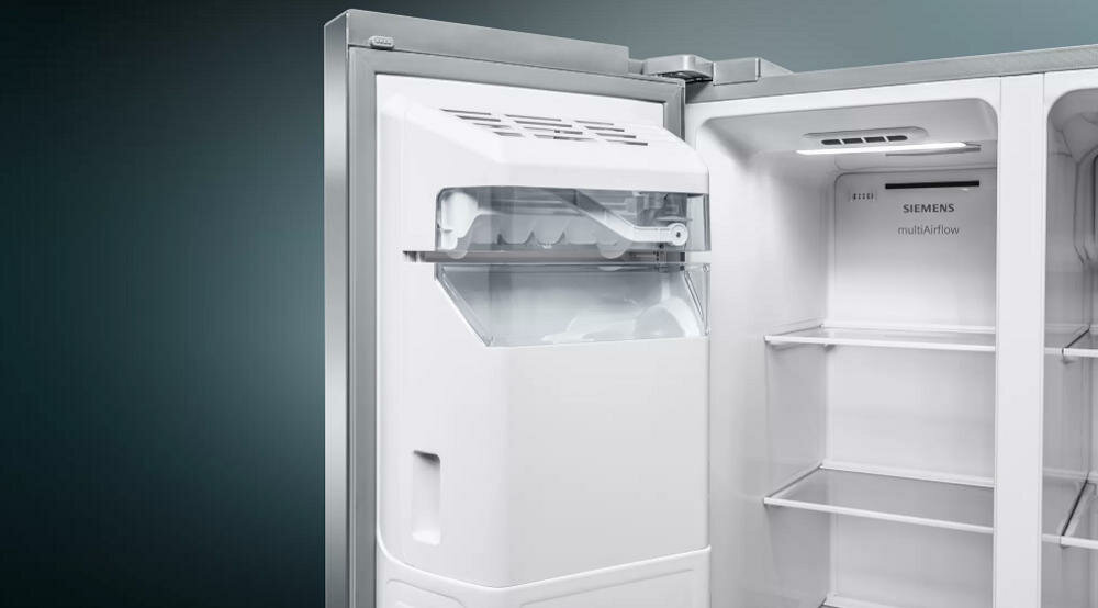SIEMENS-KA93GAIEP lodówka nowoczesność kostkarka lód kostki kruszony