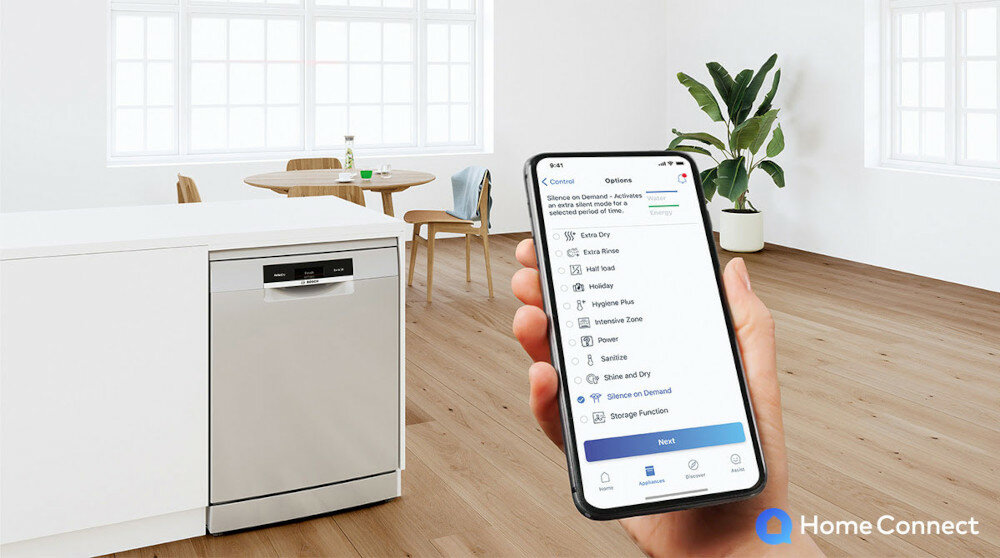 Myčka nádobí BOSCH SMI4HAS48E mobilní aplikace Home Connect