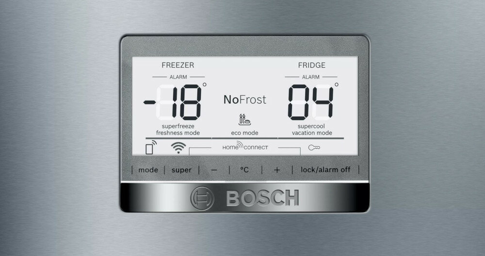 Lodówka BOSCH KGN86AIDP Nofrost Srebrna wyświetlacz