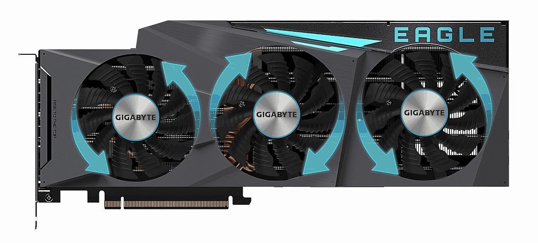 Karta graficzna GIGABYTE GeForce RTX 3090 Eagle OC 24GB - układ chłodzenia