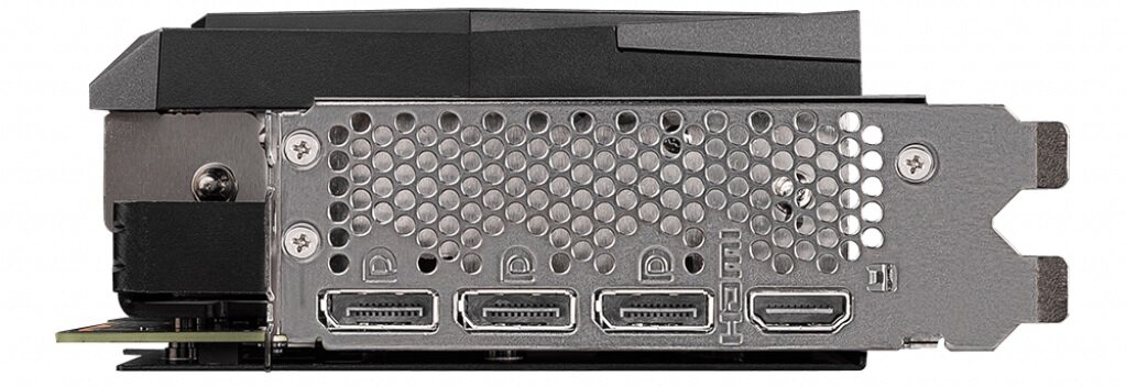 Karta graficzna MSI GeForce RTX 3090 Gaming X Trio 24GB - złącza HDMI Display Port obraz bezstratnie przesyłany do monitora
