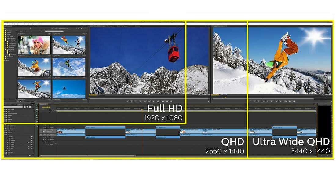 Monitor PHILIPS 345E2AE - UltraWide QHD