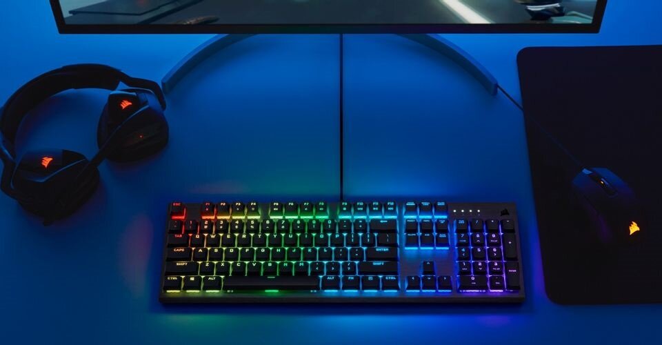Klawiatura CORSAIR K60 RGB Pro podświetlenie punktowe strefowe jednostrefowe