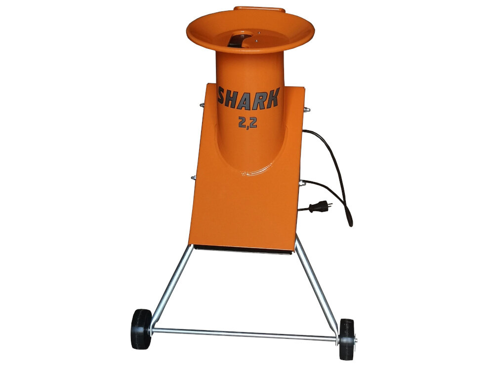 Rozdrabniacz do gałęzi VARES Shark 2.2 elektryczny narzędzie do rozdrabniania ogrodowych odpadów duża moc silnika 2,2 kW gałęzie o maksymalnej średnicy do 40 mm
