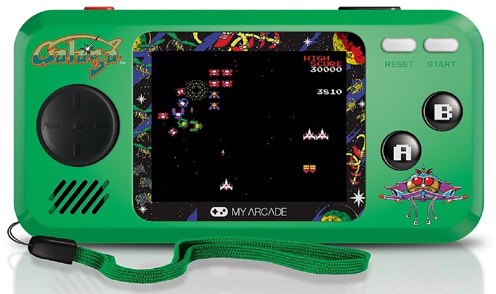 Konsola MY ARCADE Pocket Player Galaga gry ekran bateria przyciski sterowanie retro