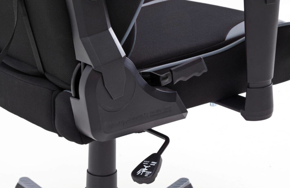 DXRACER R2 Racing RN1 regulacja siedzisko oparcie podłokietniki 2D waga wzrost