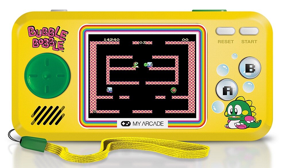 Konsola MY ARCADE Pocket Player Bubble Bobble gry ekran bateria przyciski sterowanie retro