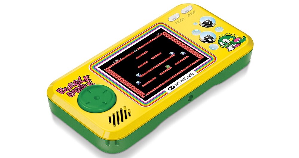 Konsola MY ARCADE Pocket Player Bubble Bobble gry ekran bateria przyciski sterowanie retro