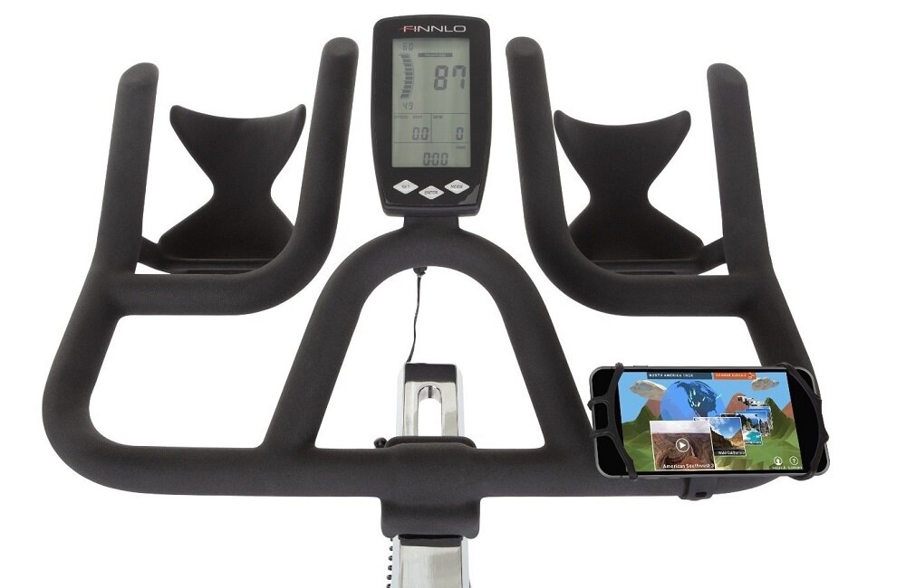 Rower spinningowy FINNLO Speedbike CRS3 Antypoślizgowa wielofunkcyjna kierownica z dwoma uchwytami na napoje