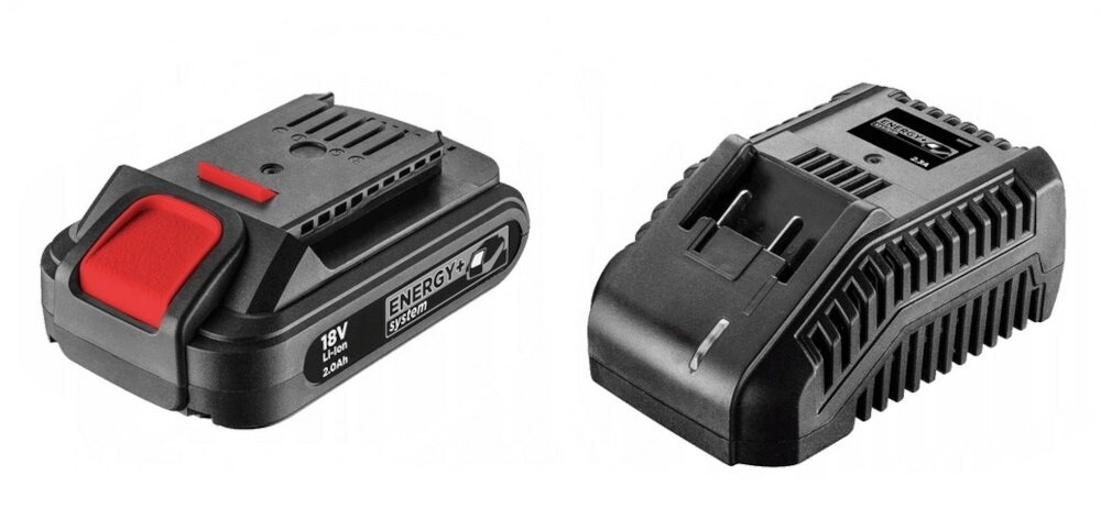 Szlifierka kątowa GRAPHITE 58G003 Energy+ zasilanie akumulator Li-Ion napięcie 18 V pojemność 2,0 Ah z systemu GRAPHITE Energy+ maksymalna prędkość obrotow do 10000 obr/min model dostępny bez akumulatora i ładowarki