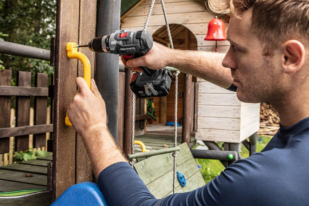 Wiertarko-wkrętarka GRAPHITE 58G010 Energy+ dioda LED uruchamia się automatycznie elektryczny hamulec silnika automatyczna blokada wrzeciona