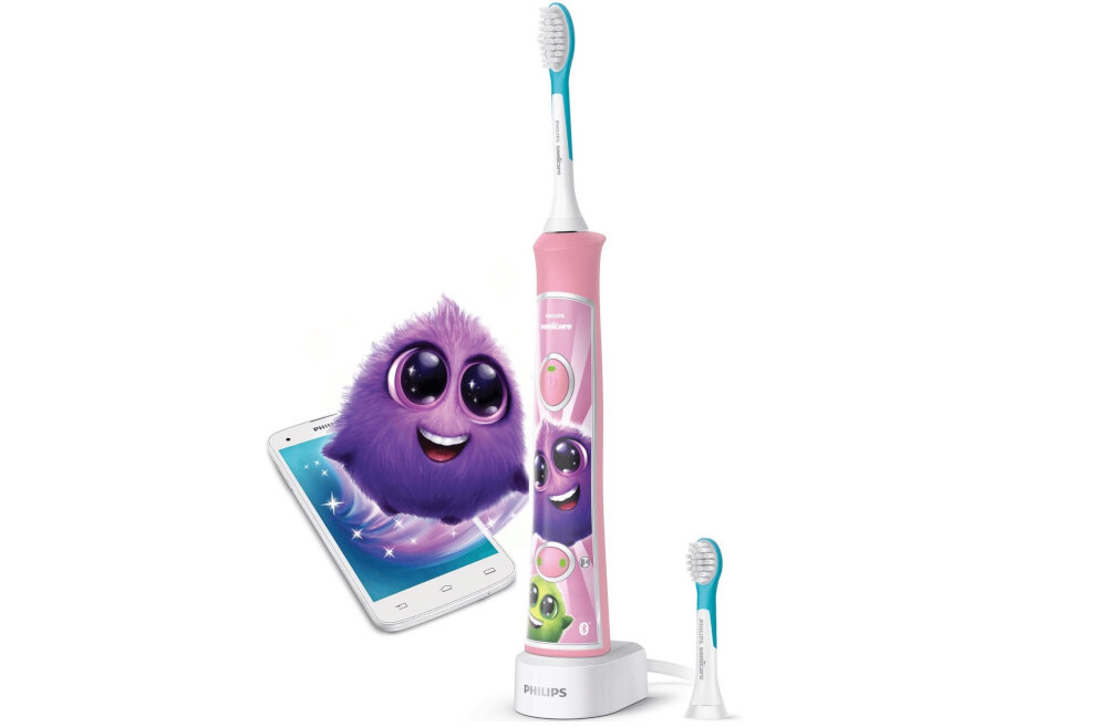 Szczoteczka soniczna PHILIPS Sonicare For Kids HX6352/42 kolorowy zawrot glowy wyposazenie zacheca do mycia