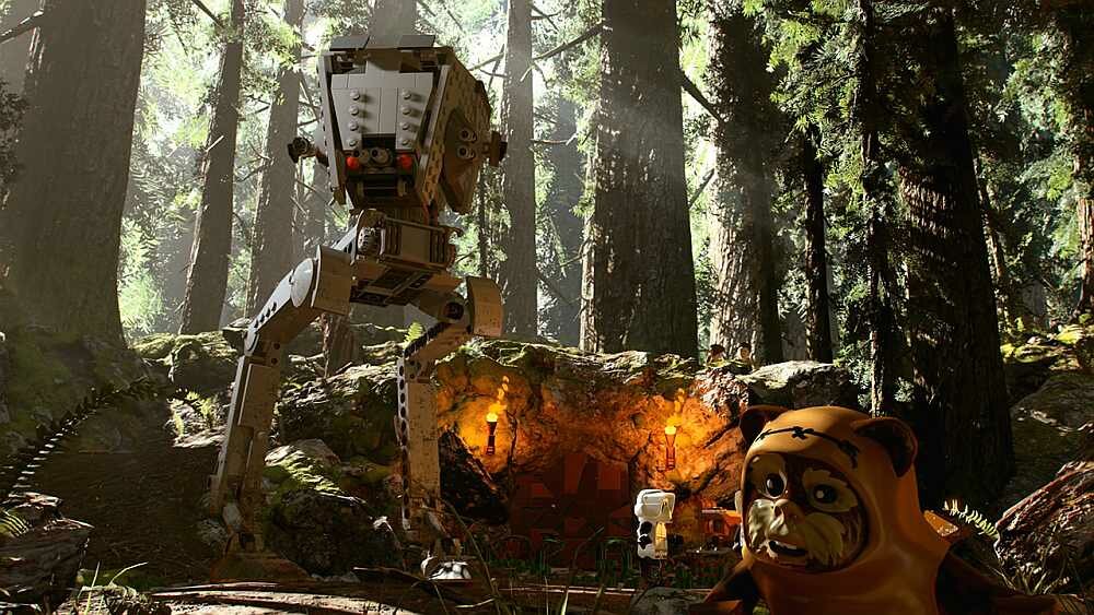 Lego Gwiezdne Wojny: Saga Skywalkerów Gra klocki star wars granie konsola fabuła postacie budowanie mapy filmy bronie blaster miecz świetlny anakin luke padme leia han solo rey darth vader kylo ren yoda obi-wan