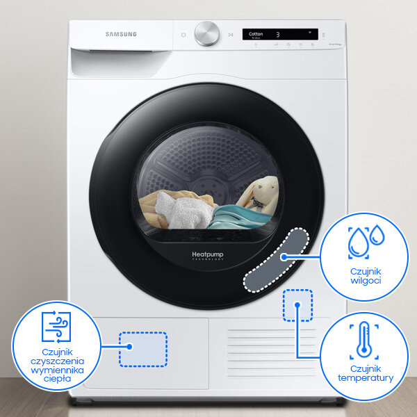 SAMSUNG DV90T5240AT Optimal Dry AI Control Suszarka - niskie ceny i ...