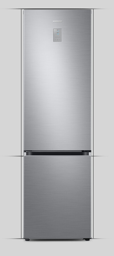 Front lodówki Samsung w kolorze szczotkowanej stali nierdzewnej Front lodówki Samsung w kolorze szczotkowanej stali nierdzewnej