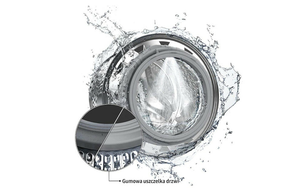 Пральна-сушильна машина SAMSUNG WD80T654DBH EcoBubble для очищення барабана