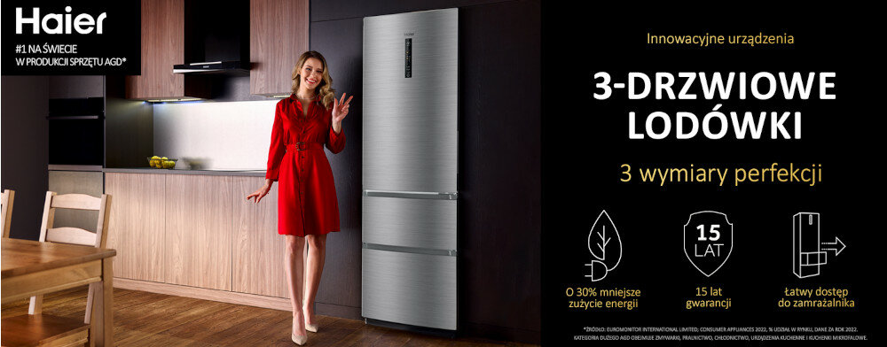 LODÓWKA HAIER HTR3619FNMN