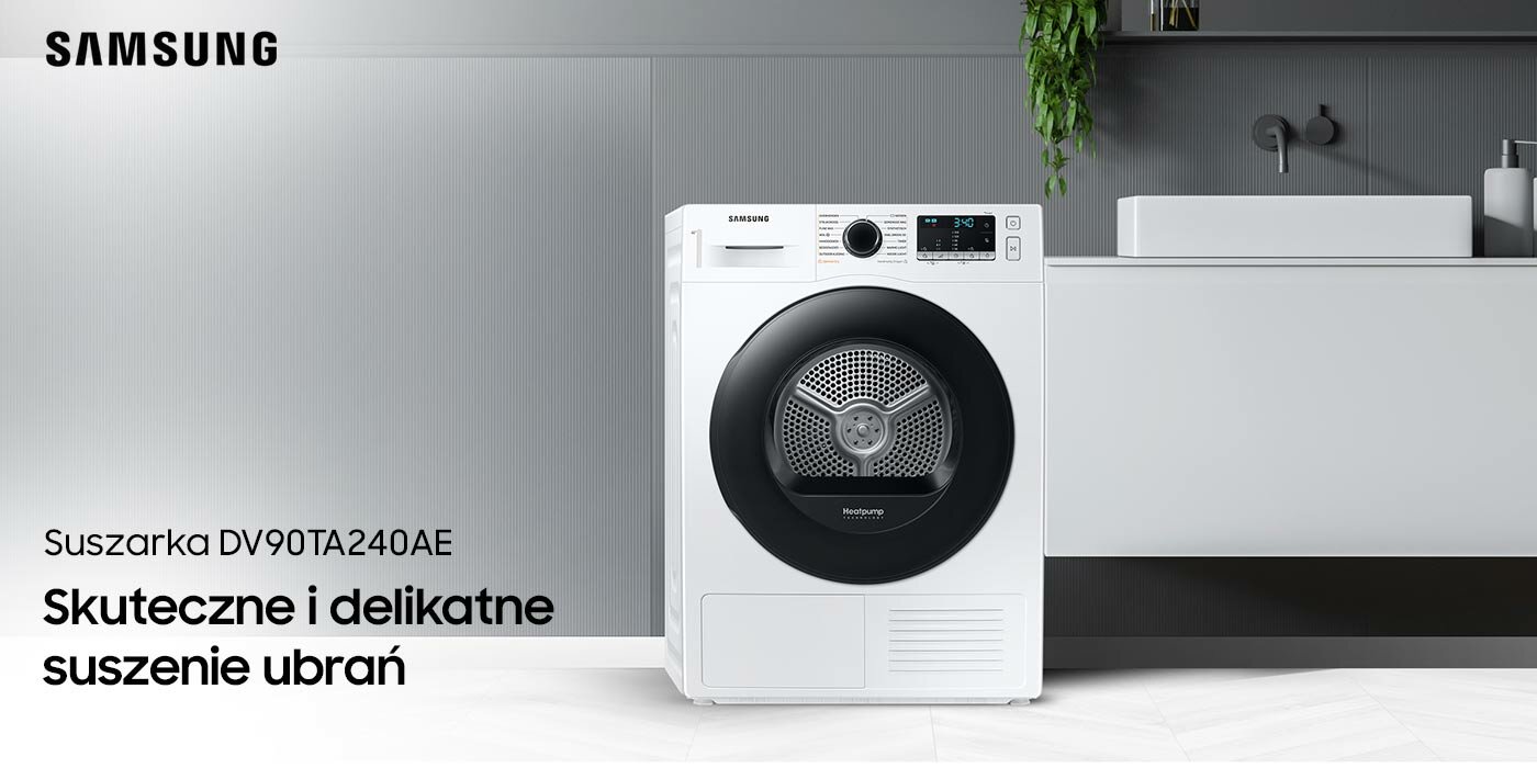 Suszarka DV90TA240AE Skuteczne i delikatne suszenie ubrań 