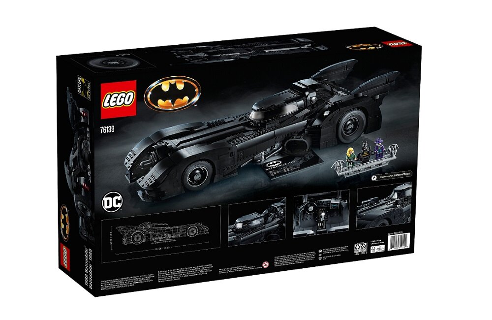 LEGO DC 1989 Batmobile 76139 kreatywna zabawa prawidłowy rozwój merytoryczny dziecka klocki figurki minifigurki bez zasilania klasyczna zabawa wysoka jakość lego wielogodzinna zabawa