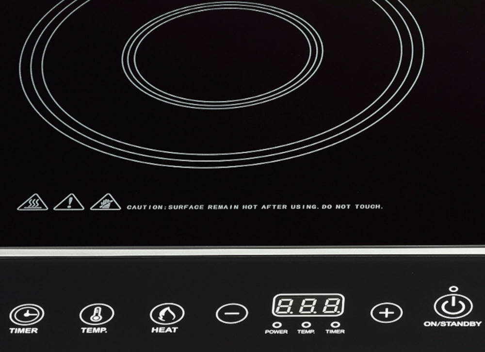 ELECTRO-LINE-102-I timer antypoślizgowe nóżki stabilność praca gładka płyta łatwe czyszczenie wysoka jakość szkło ceramiczne nowoczesna elegancki styl