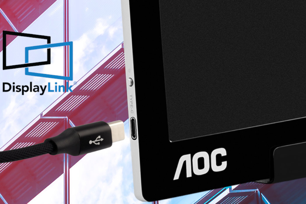 Monitor AOC 16T2 obrót wygoda komfort praca biuro podróż dom podstawka USB-C