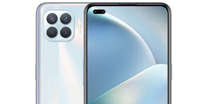 Smartfon OPPO Reno 4 Lite8 128GB Biały zoom przód