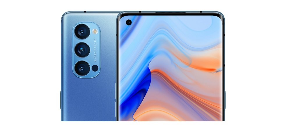Smartfon OPPO Reno 4 Pro 5G 12 256GB Niebieski zoom przód tył