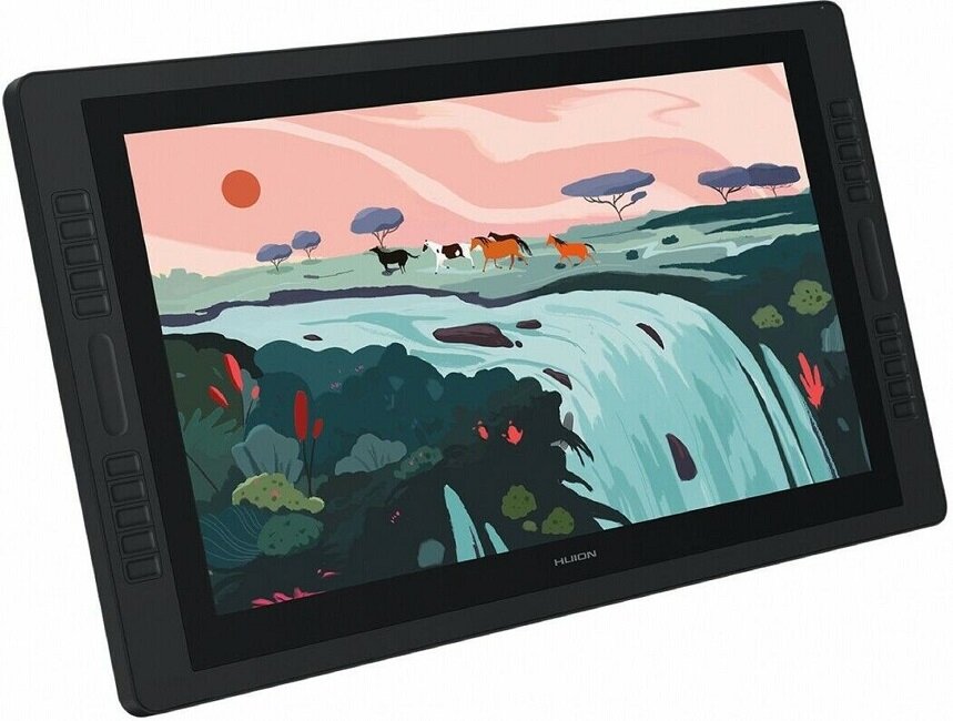 Tablet graficzny HUION Kamvas Pro 24 - eliminacja zjawiska paralaksy laminowana matryca