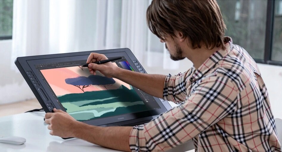 Tablet graficzny HUION Kamvas Pro 24 - kompatybilność Adobe Creative Cloud Photoshop Corel Pinter Comic Studio