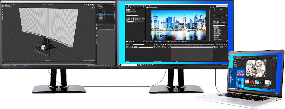 Monitor VIEWSONIC VP2785-2K (VS16528) porty USB-C szeregowe podłączenie zasilanie