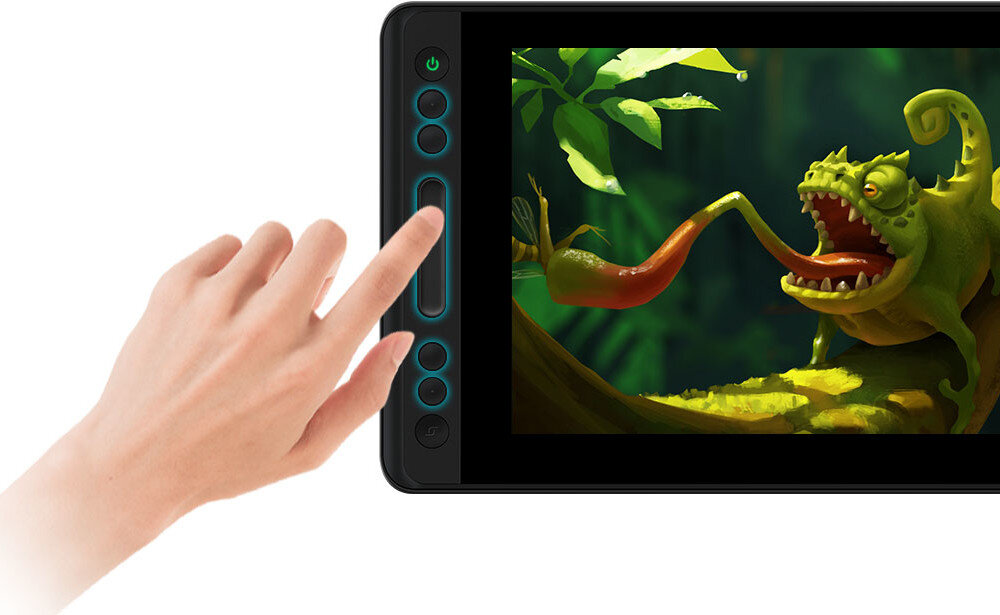 Tablet graficzny HUION Kamvas Pro 12 przyciski panel obsługa skróty ustawienia