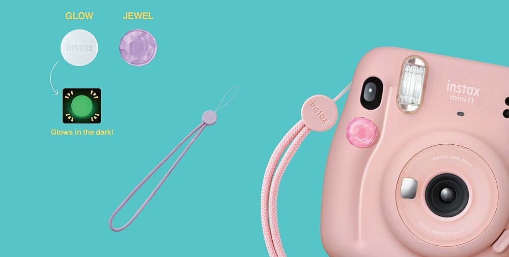 Aparat FUJIFILM Instax Mini 11 zdjęcia obiektyw ekran wizjer ogniskowa przysłona migawka obudowa bateria zasilanie filmy nagrywanie rozdzielczość matryca rozmiar przekątna tryby iso montaż lampa światło przyciski sterowanie menu kontrast jasność balans bieli filtry cmos karta pliki format zapis seria