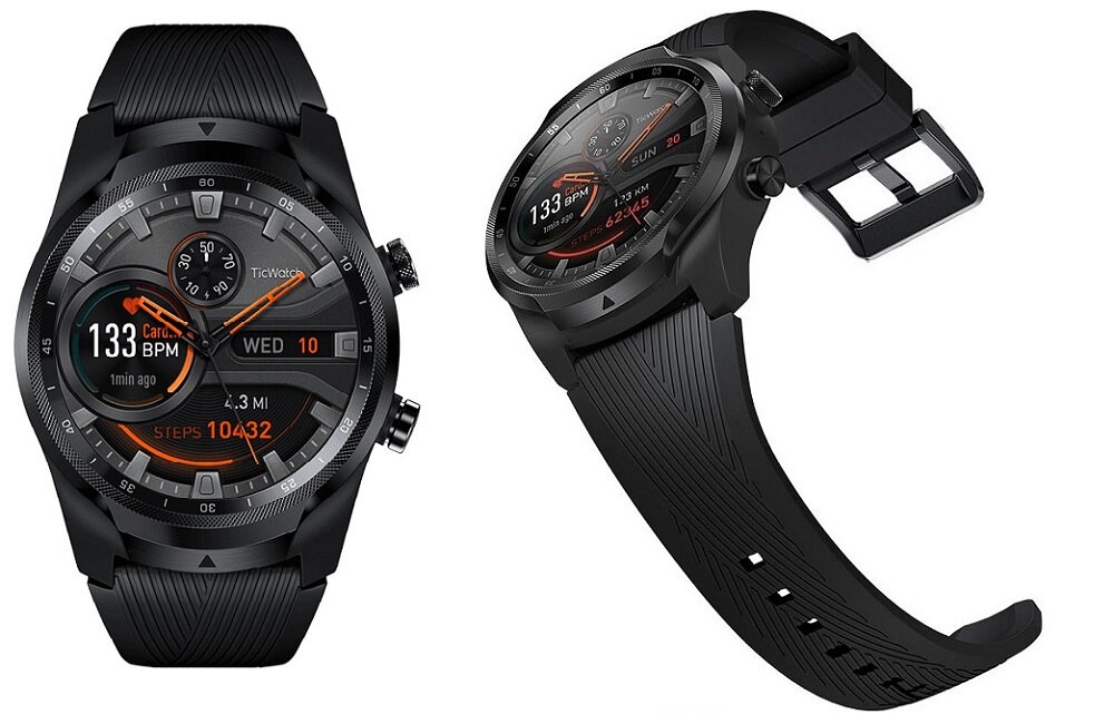 SMARTWATCH TICWATCH PRO 4G LTE BLACK Solidna wytrzymałość Corning Gorilla Glass 3
