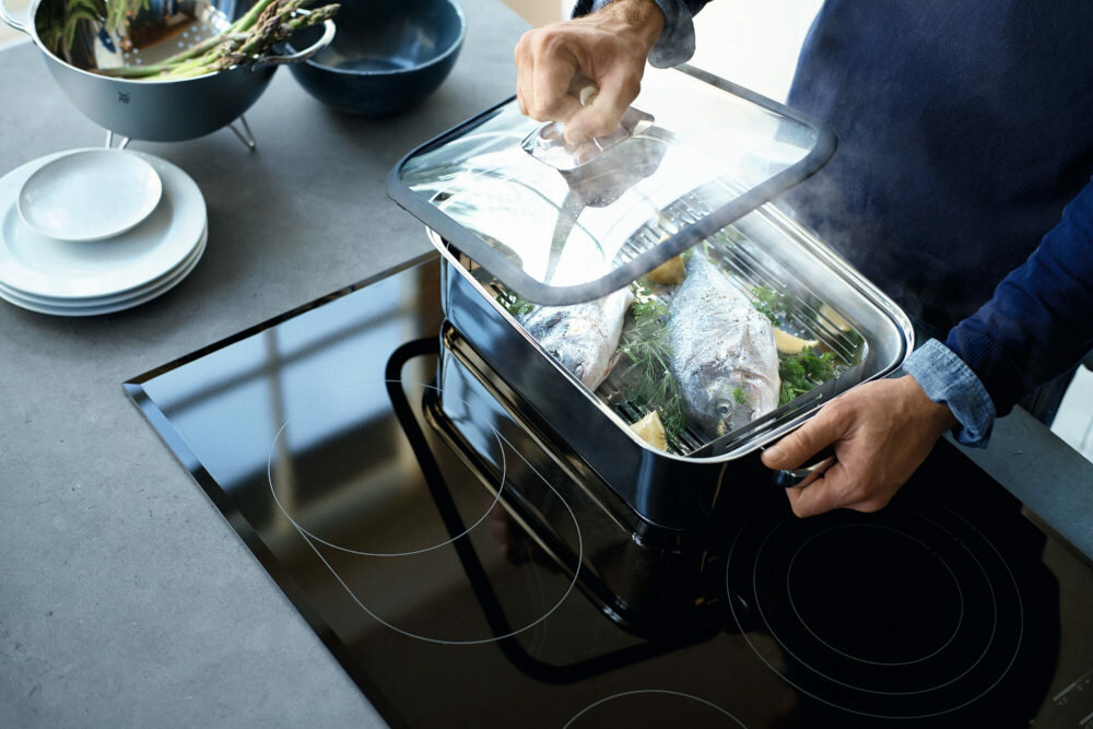 Brytfanna WMF Vitalis 41 x 27 cm termometr na pokrywce