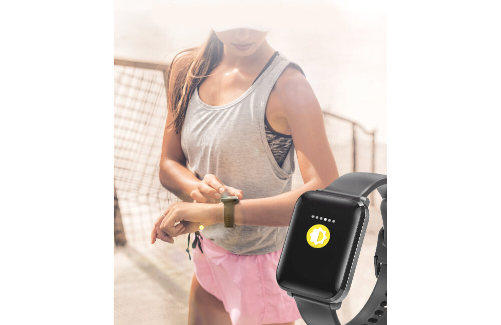 Smartwatch BLITZWOLF BW-HL1 czarny monitor pracy serca krokomierz