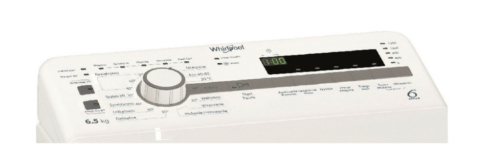 Pralka WHIRLPOOL TDLR65230S PL/N wyświetlacz wyczucie czasu