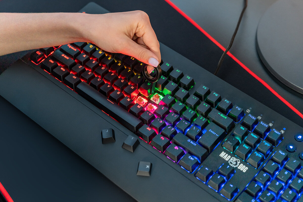 Klawiatura MAD DOG GK950 BROWN Kailh RGB podswietlenie rgb