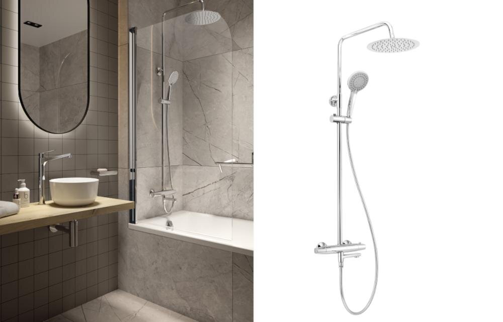 DEANTE Jasmin NAC 01GT zestaw prysznicowy łazienka mosiądz trwałość niezawodność