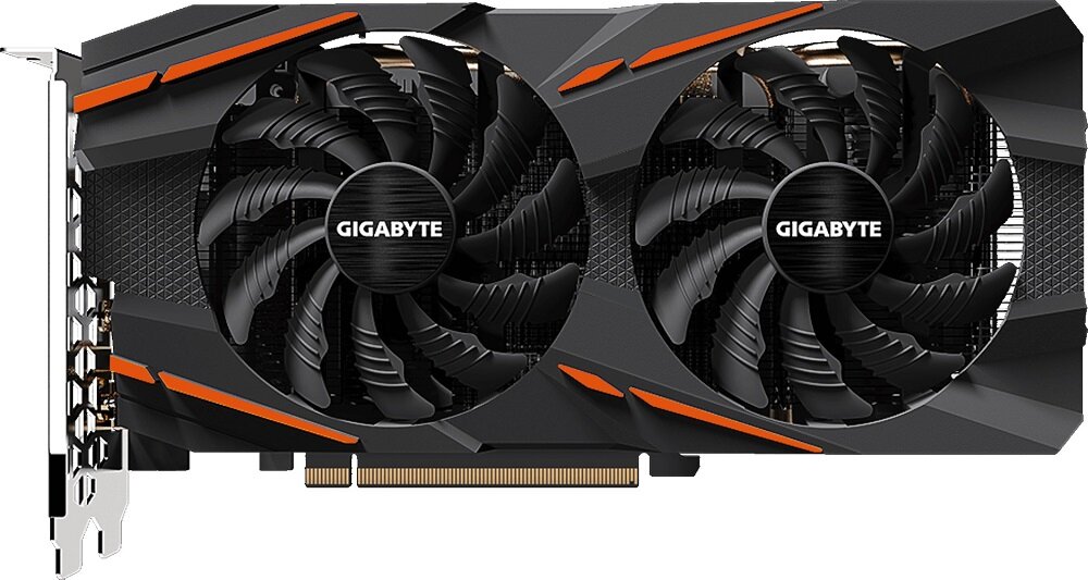 Karta graficzna GIGABYTE Radeon RX 580 Gaming 8GB - system chłodzenia Windforce 2X dwa wiatraki miedziane rurki cieplne