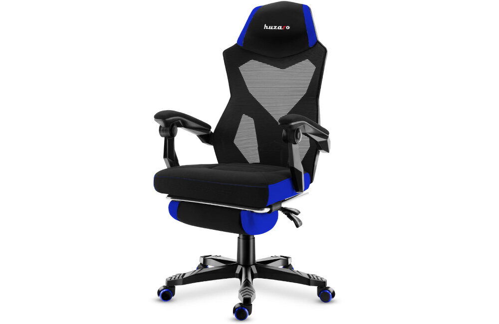 Fotel HUZARO Combat 3.0 Czarno-niebieski pozycja dyskomfort