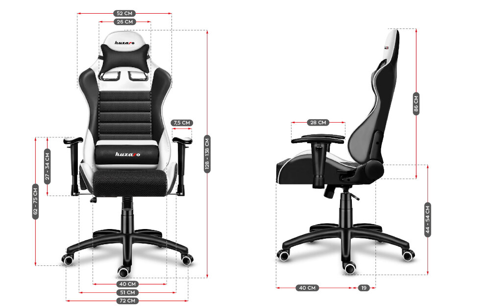 Fotel Huzaro Force 6.0 dopasowanie wzrost waga